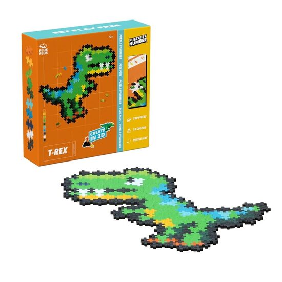 Plus Plus puzle pēc cipariem T-REX, 250 gb