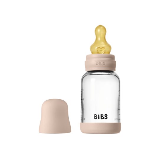BIBS Stikla Barošanas Pudelīte 120ml (Blush) 0+ mēn