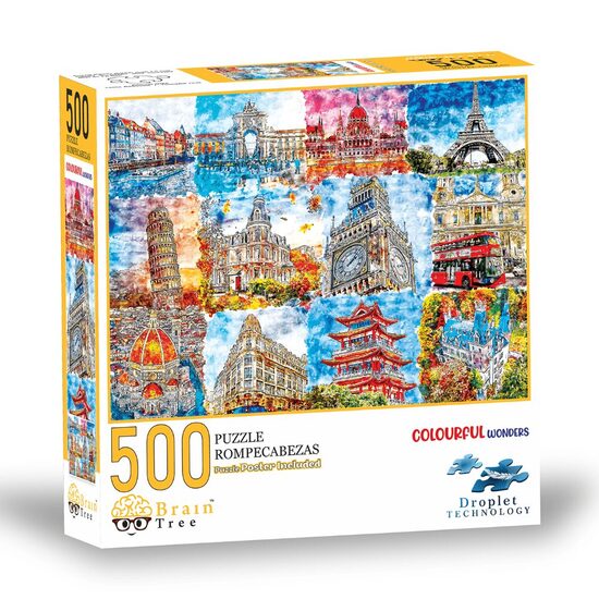 Brain Tree puzle, Krāsainā Pasaule, 500 gb