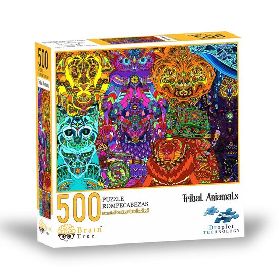 Brain Tree puzle, Eksotiskie dzīvnieki, 500 gb