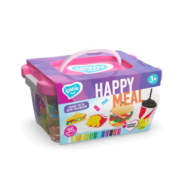 Radošais komplekts Modelēšanas plastalīns Play Dough Happy Meal 3+ gadi