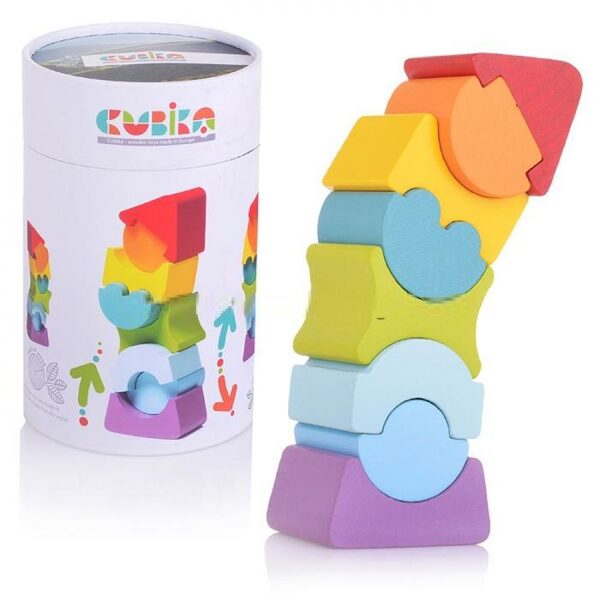 Koka piramīdas Elastīgs EKO tornis 8 gab 2+