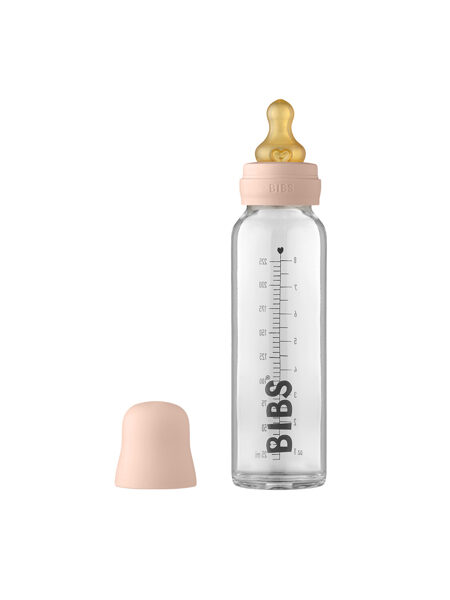 BIBS Stikla Barošanas Pudelīte 225ml (Blush) 0+ mēn