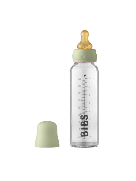 BIBS Stikla Barošanas Pudelīte 225ml (Sage) 0+ mēn