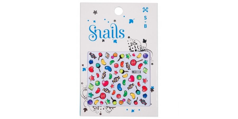 Snails nagu uzlīmes Candy blast