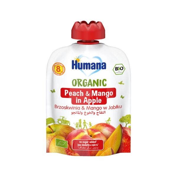 Humana Bio Organic Dessert Apple Peach Mango 90g
