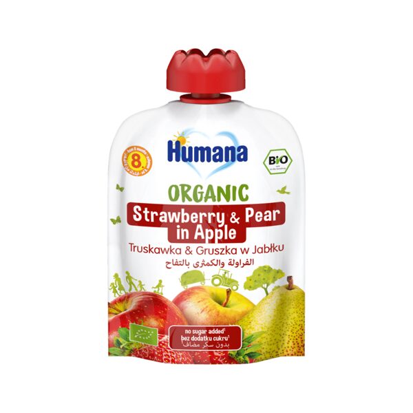 Humana Bio Organic Dessert Apple Pear Strawberry 90g