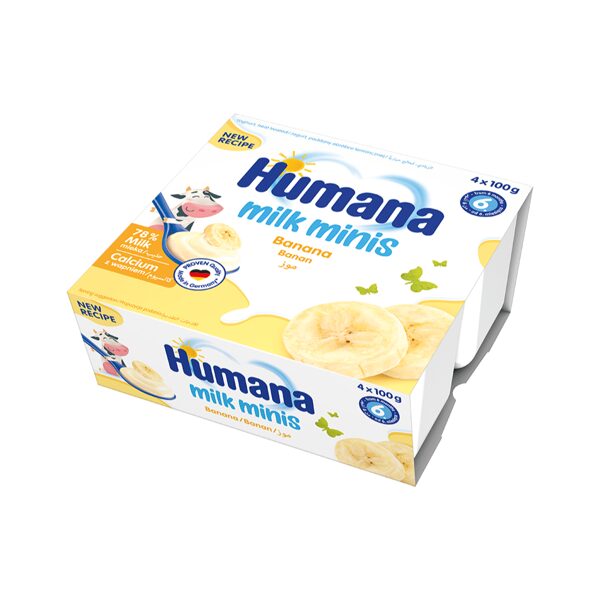  Humana Milk Minis jogurta deserts ar banāniem 400g