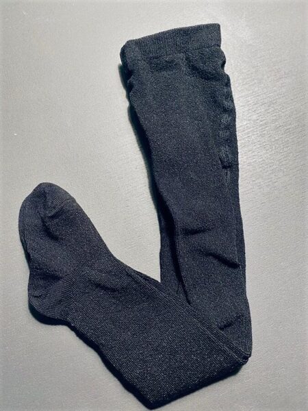 MP Denmark kokvilnas zeķubikses Glitter Melnas 110cm