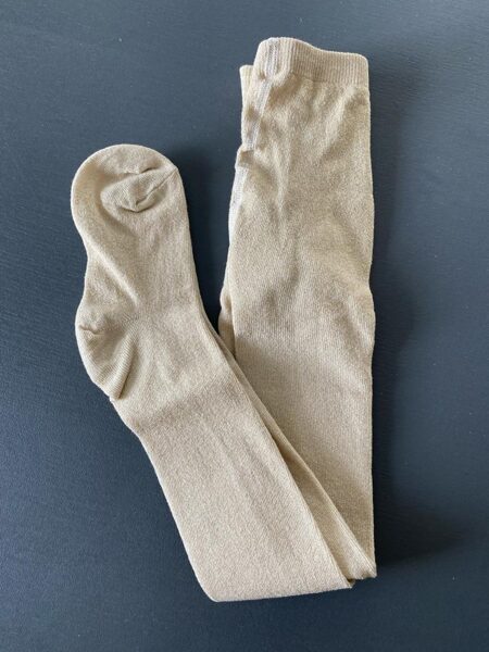 MP Denmark kokvilnas zeķubikses Glitter Zelta 110cm Spīdīgas