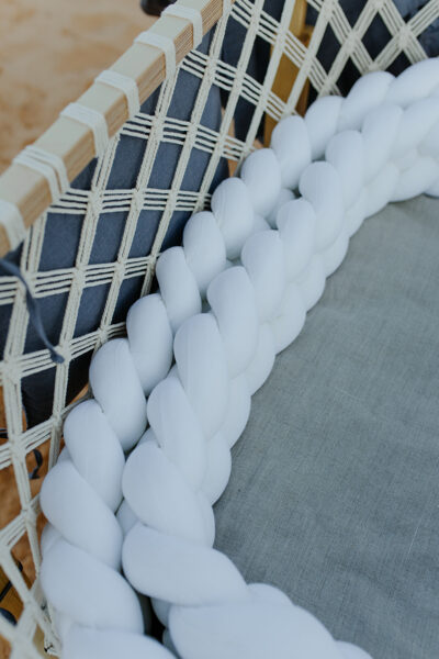 Simple Braided Bumper - White (different sizes)