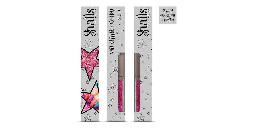 Nagu laka un glitteri 2in1, rozā