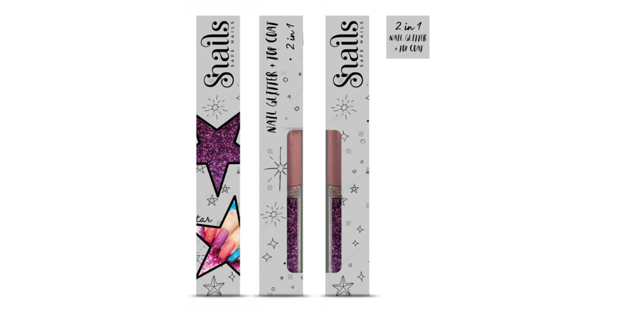 Nagu laka un glitteri 2in1, Violeta