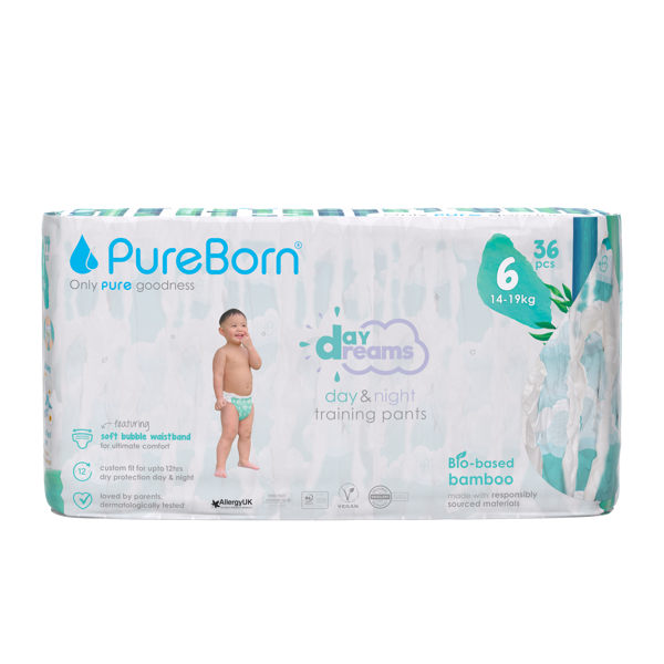PureBorn Day Dreams uzvelkamās autiņbiksītes 6.izmērs Double Pack 14-19kg 36gb